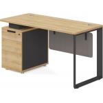 1.4M Melamine Office Furniture Table Desk With Metal Legs SGS certificate for sale