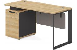 China 1.4M Melamine Office Furniture Table Desk With Metal Legs SGS certificate supplier