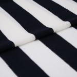 Smooth Striped Textured Fabric , Modal Hot Shell Black And White Stripe Fabric