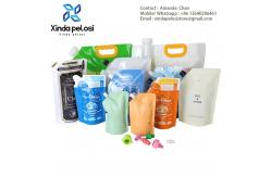 China Custom Collapsible Water Bottles  Packaging Standing Pouch Reusable Foldable Drinking Water Bags supplier