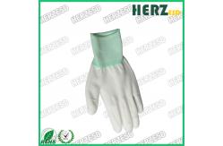 China Breathable ESD Hand Gloves Knitted Nylon Material With PU Coated Finger Tip supplier