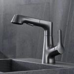 Brass Modern Pull Out Single Handle Basin Mixer tap 360 Degree Swivel for sale