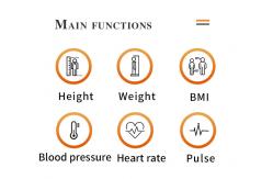 China Automatic Coin Operated Blood Pressure Monitor Weight Height Scale With Printer supplier
