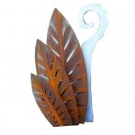 Customized Size Smooth Corten Steel Sculpture Garden Art