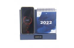 China Multipurpose Leather Wireless Charging Calendar Waterproof With Phone Holder supplier