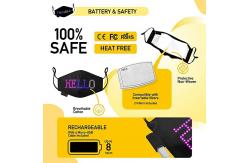 China Unisex LED Light Up Programmable Face Cover Mask Scrolling Text supplier