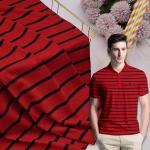Breathable Mercerized Cotton Fabric Striped Yarn Dyed For Polo Shirt for sale