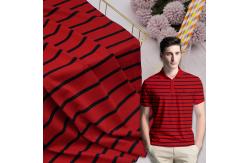 China Breathable Mercerized Cotton Fabric Striped Yarn Dyed For Polo Shirt supplier