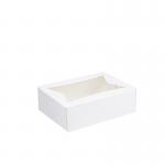 Recycled White Food Container Paper Box With Window CMYK Pantone Printing for sale