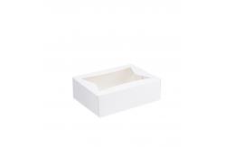China Recycled White Food Container Paper Box With Window CMYK Pantone Printing supplier