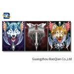 Wall Art Framed Lenticular Poster 3D , Wolf Animal Image Flip Effect PVC / MDP Frame for sale
