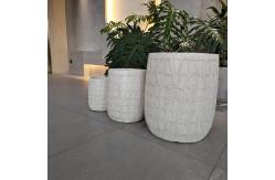 China Modern Reinforced Clay Planter Textured Surface For Minimalist Style supplier