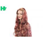 Multi Layered Haircuts Long Curly Full Lace Synthetic Wigs , Synthetic Fiber Skin Part Wig for sale