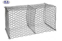China 80x100 Galvanized Stone Filled Gabions , Gabion Baskets Retaining Wall supplier