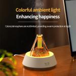 ABS Lava Aromatherapy Fire Flame Humidifier White Black Color 80ml for sale