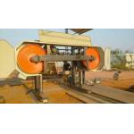 Wide band saw, Log cutting saw mills machine, Horizontal wood band saw for sale