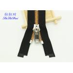 Open End Type Long Chain Metal Teeth Zipper 5# Polyester Tape For Leather Garments for sale