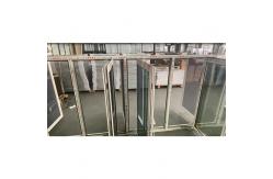 China PVC Triple Glazed French Casement Window Door Vinyl With Security Net supplier