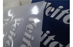 China 0.6mm Thickness Good Hand Feel Silicon Heat Transfer Labels Shinny White Surface supplier