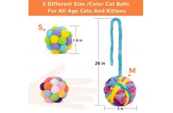China Interactive Cat Toy Balls With Bell And Cat Fuzzy Chew Balls supplier
