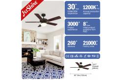 China 52'' Ceiling Fan With Light 6 Speed Remote Control Energy Saving supplier