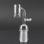 90 Degree Quartz Glass Products Male Female Joint Knot Loop Clear Color for sale