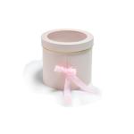 Luxury Pink Flower 1500gsm Paper Tube Packaging Boxes With Lid for sale