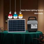 IP55 8000mah Portable Radio Solar Powered LED Lights For Inside House
