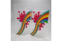 China Clear Juice Milk Bottom Gusset Bags , Durable Stand Up Foil Pouches With Handle supplier