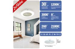 China Smart App Control 20 Inch Flush Mount LED Ceiling Fan For Bedroom supplier