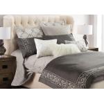 Leaf Embroidered Twin Size Bedding Sets 4 Pcs Color Customized With Different Size for sale