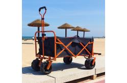 China Wide Wheel Beach Folding Wagon Cart Rear Opening Design General Purpose supplier