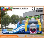 Multiplay Shark Inflatable Bounce Houses / 12 Person Blow Up Water Slide for sale