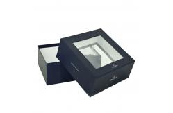 China Bow Tie Gift Box / Clear Plastic Cardboard Box With Window Lid Custom Logo supplier