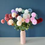 Customized Rose Red Wedding Simulation Flower Starry Sky Hydrangea Carnation Rose Lavender Dandelion Silk Flower Ornament for sale
