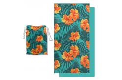 China Custom Printed Sand Free Quick Dry Microfiber Beach Towel For Promotion supplier