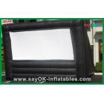 Black Oxford Cloth Airblown Inflatable Outdoor Movie Screen For Commercial Advertising for sale