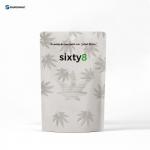 China Biodegradable Herb Packaging Bags Kraft Paper Zipper Pouches For CBD Flower for sale