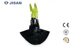 China CAT312 Excavator Hydraulic Rotating Grab Clamshell Bucket Double Cylinder supplier