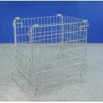 Lightweight Collapsible Metal Mesh Containers For Warehouse Storage for sale