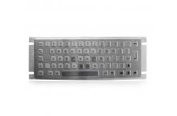 China Industrial Kiosk Mini Stainless Steel Metal Keyboard With USB And Rear Panel Mounting supplier