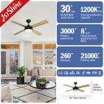 52 Inches Indoor Ceiling Fan With Light DC Motor Amart Control