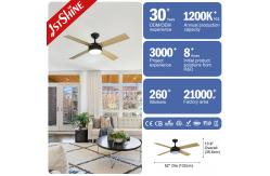 China 52 Inches Indoor Ceiling Fan With Light DC Motor Amart Control supplier