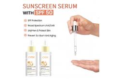 China Customized Collagen SPF Sunscreen Cream Facial Serum Lotion SPF 30 50 supplier