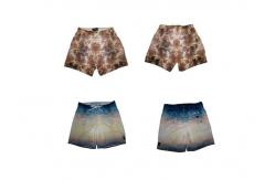 China 4 Way Stretch Polyester Printed Board Shorts Drawstring High End Digital Printing supplier