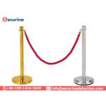 Safety Line Pole Rope Stanchion Cording Off Queue Barrier Ball Top Classical Airport Queuing for sale