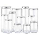 Transparent Aluminium Lid Frosted Plastic Bottles 500g