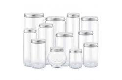 China Transparent Aluminium Lid Frosted Plastic Bottles 500g supplier