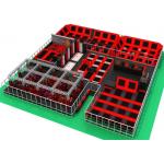 Childrens Bounce Trampoline Park With Ninja Warrior Course And Climbing Wall