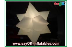 China White Star Inflatable LED Light Dia 2m Nylon Cloth Customized For Party supplier